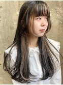 【顔まわりカット×デザインカラー】ヘアスナップ・山下
