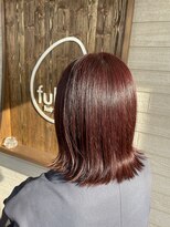 フゥカ 類家店(fuka)&nbsp;【お洒落さん必見☆】外ハネボブ × ダークピンクカラー