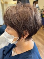 ヘアーレナータ 八王子(HAIR RENATA)&nbsp;20代30代40代小顔丸みショートアッシュブラウン美肌