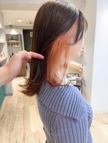 エミス バイ メルト 吉祥寺(emis by melt)&nbsp;【堀惠】インナーカラーイヤリングカラーオレンジミディアム