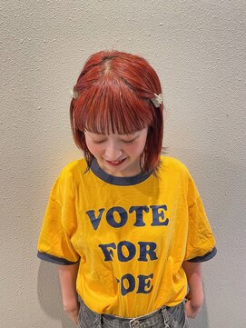 ロンドエニカ 大宮(Lond enika) オレンジブラウン 艶カラー 韓国暖色カラー 【大宮美容室】