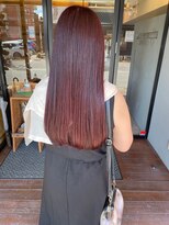 ヘア プロデュース キュオン(hair produce CUEON.) チェリーレッド/暖色カラー/ロング