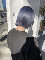 ミテ(mite)&nbsp;くすみblue/ブルーカラー/ボブ/ハイトーン