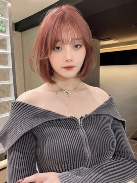 ロンドローズ 名古屋(Lond damaskRose) 顔周り ボブ 韓国 レイヤー ダブルカラー 名駅 リタッチ 456