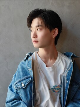 ギフトスパ 川越駅前店(GIFT spa) アップバングフェザーショート【ツーブロ刈り上げ無し黒髪短髪】