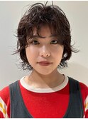 20代30代くせ毛風パーマ丸み小顔カット抜け感春カラー夏カラー