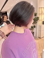 ステア ケース(stair case)&nbsp;大人インナーカラーピンクブルーブラックハンサムショートボブ