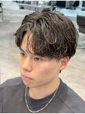 シャドウパーマ波巻きスパイラルパーマ春夏メンズ韓国風モテ髪