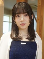 【垢抜けたい方必見！】顔まわりレイヤーが可愛い！　暗髪カラー