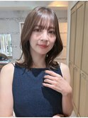 ☆大人可愛いミディアムヘア くびれミディ ブラウンカラー 新宿