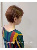 忙しいママに大人気！丸みショートボブ