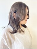 【morio松戸 アイダ】マロンカラーくびれミディアムハイライト