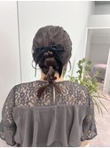 お呼ばれアレンジ♪編みおろしアレンジ