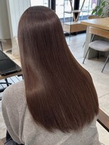 エクファ ヘアエステアンドスパ(ex-fa hair esthe&spa)&nbsp;イメチェン/ピンクベージュ/アンブレラカラー/前髪/南草津/栗東