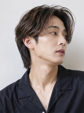 ムーン 仙台一番町店(OON) ハイライト/ウルフカット/センターパート/men's/メンズ/仙台