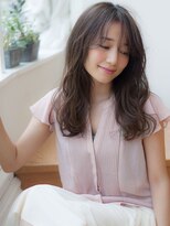 透明感ふんわり銀座大人可愛い小顔透け感アッシュベージュ