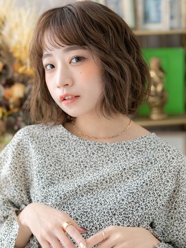 カバーヘアアンドスパ ブリス 浦和(COVER HAIR&SPA bliss) 波巻きくせ毛風春パーマ小顔エアリーミディa浦和20代30代40代
