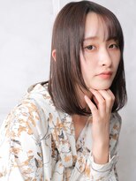 クラッチ 天王寺(CLUTCH)&nbsp;大人可愛い小顔美髪ツヤ髪ふんわりカール薄めバングA5