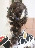 卒業式　ヘアセット　ヘアアレンジ　袴着付け