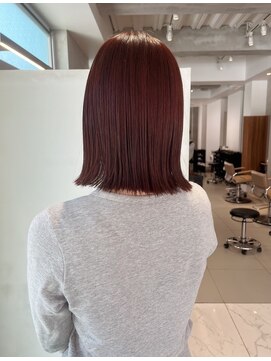 ガリカ 大名(Gallica) <森千晶>切りっぱなしボブにチェリーレッド