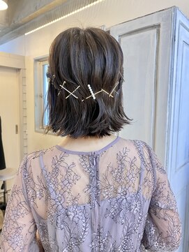 ジゼル 博多筑紫口店(GiseL) 【杏実】ボブアレンジ パーティーヘア 結婚式アレンジ