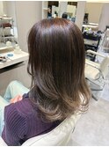 透明感カラーシアーグレージュ
