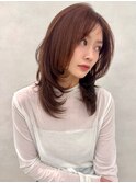 イメチェン/似合わせカット/フルバング/レッドブラウン/八幡山