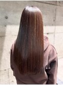 大人可愛いフェミニンロング×メルティブラウン