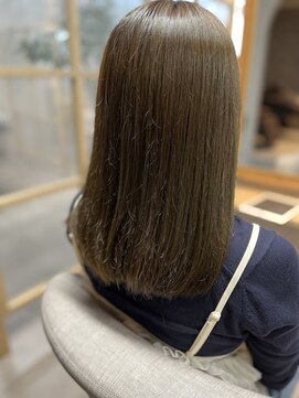 スリーユニークヘアー(3uniQ hair) オリーブたっぷりカラー×髪質改善トリートメント