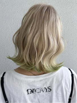 グリンバイアルティナ 八王子店(Grin by artina) エンドカラー/エンドカラーグリーン/ホワイトブロンド