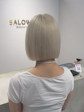 エン 栄店(enne) ボブ×ホワイトブロンド