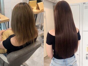 ピヨン 心斎橋(piLLon)の写真/最高級人毛使用のシールエクステでまるで地毛のようなナチュラルな仕上がりへ！［難波/難波駅/エクステ］