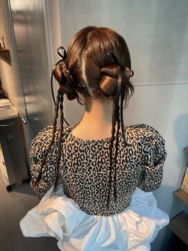 シャルムバイケンジ(Charm.by KENJE) 【ツイン団子カチモリ】結婚式/銀座/ヘアセット/アレンジ/有楽町