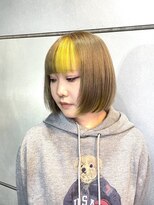 スリット(slit)&nbsp;ポイントイエローのベージュボブ