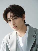 エイチ メンズ(H)&nbsp;ラウンドマッシュオールバック波巻きパーマソフトモヒカン坊主