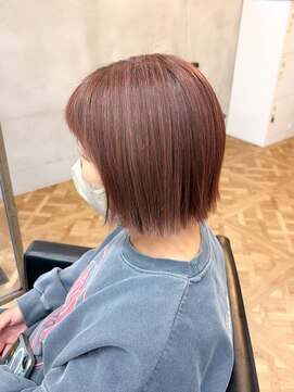 ペスカ 長町南店(pesca) シークレットハイライト×ピンクベージュ