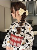 浴衣ヘア ふわふわサイド編みおろし/三鷹/吉祥寺/COCORO