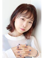 ステラ ヘア デザイン サロン(STELLA hair design salon)&nbsp;ピンクベージュ×くびれボブ 【由比藤】