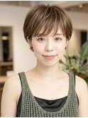 ひし形ショートボブ/大人ショートヘア/40代/50代/60代/表参道