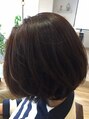 モノンクル(Mononcle) パ－マをかけた柔らかボブ、ブロ－なしで扱いやすいスタイルです