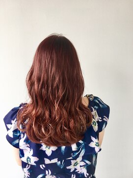 アディクト 綾瀬(ADDICT) 【ADDICT_】ピンクアッシュ_フェザーロングボルドーワンレン