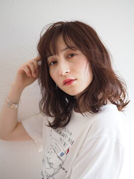 ナチュレル 武蔵新田店(NATUREL) 【NATUREL】顔周りのひし形重視ミディアムボブ