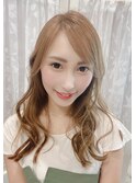 マロンベージュ×レイヤーロング
