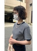 ミニボブ×パーマ