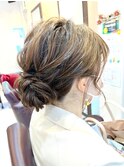 お呼ばれシニヨンアレンジ