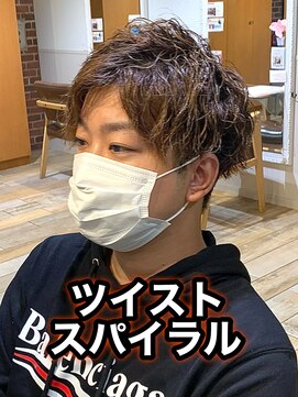 リスタバイネオリーブ 浅草(Re:sta by neolive) ソフトツイスパツイストスパイラル縦落ちツイスパメンズパーマ