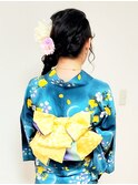サイド編み込み三つ編み玉ねぎ/ヘアセット