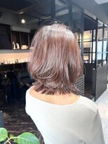 ルアナ トウキョウ(Luana TOKYO)&nbsp;ミディアムレイヤー/髪質改善/縮毛矯正/ピンクブラウン/艶髪