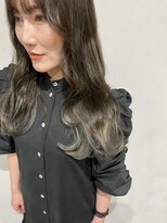 シェリー(Cherie)&nbsp;裾カラー　グレー×ホワイトグレー