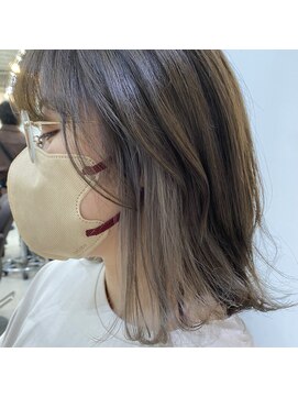 アオ 岡野 横浜(a-o) イヤリングカラー×グレー